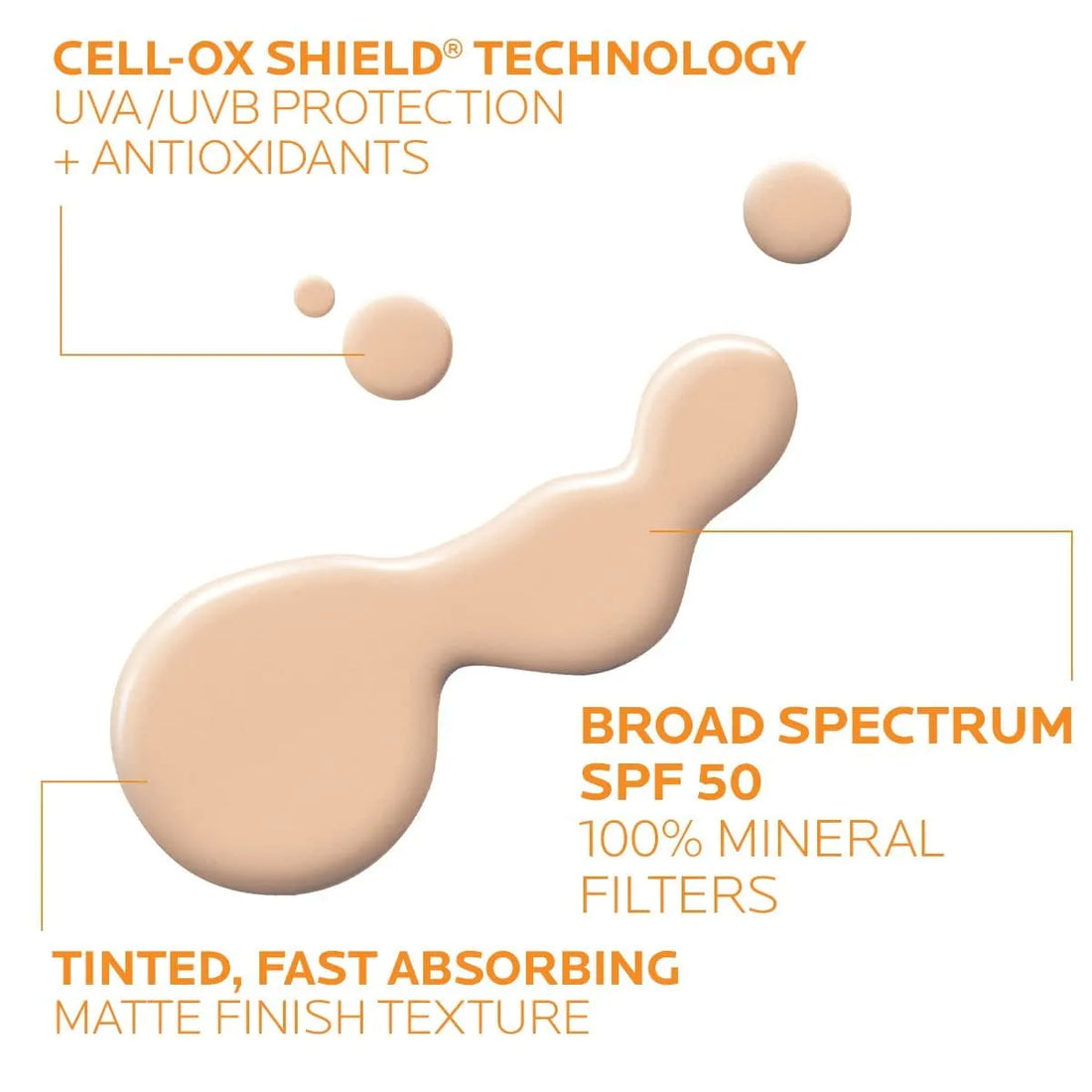 La Roche-Posay Anthelios Tinted Sunscreen - Oil-Free Face Sunscreen with Broad Spectrum SPF 50+, Ultra-Light Fluid Formula with Titanium Dioxide Mineral - Universal Tint for All Skin Tones!