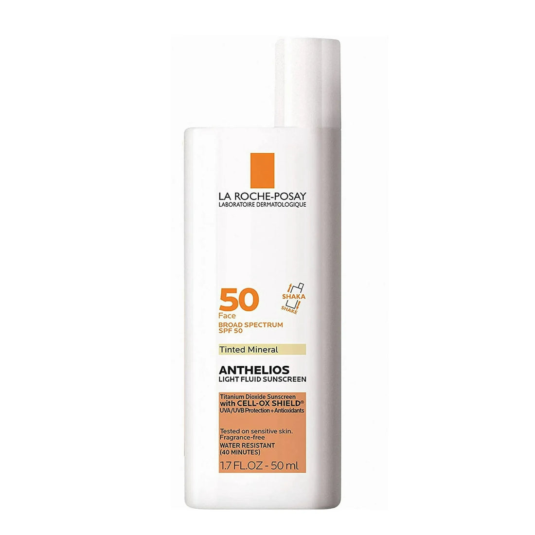 La Roche-Posay Anthelios Tinted Sunscreen - Oil-Free Face Sunscreen with Broad Spectrum SPF 50+, Ultra-Light Fluid Formula with Titanium Dioxide Mineral - Universal Tint for All Skin Tones!