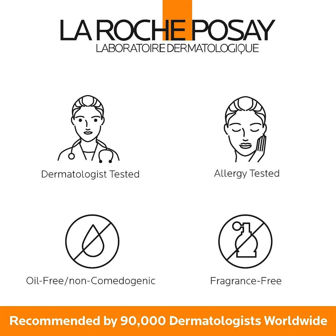 La Roche-Posay Anthelios Tinted Sunscreen - Oil-Free Face Sunscreen with Broad Spectrum SPF 50+, Ultra-Light Fluid Formula with Titanium Dioxide Mineral - Universal Tint for All Skin Tones!